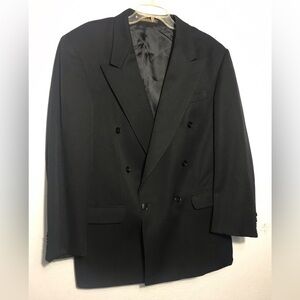 Alfani Black 100% Pure Wool Double Button Blazer 42
